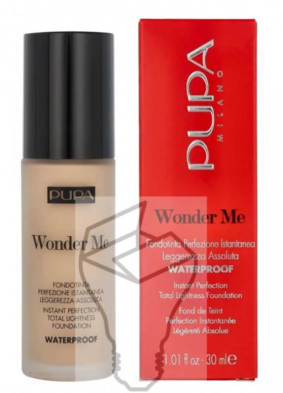 „Pupa Milano Wonder Me“ skystas makiažo pagrindas, 010 Porcelain, 30 ml