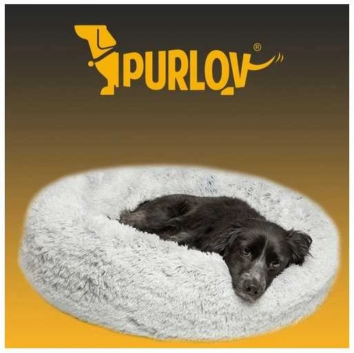 Purlov Hairy dog bed pilka 22759