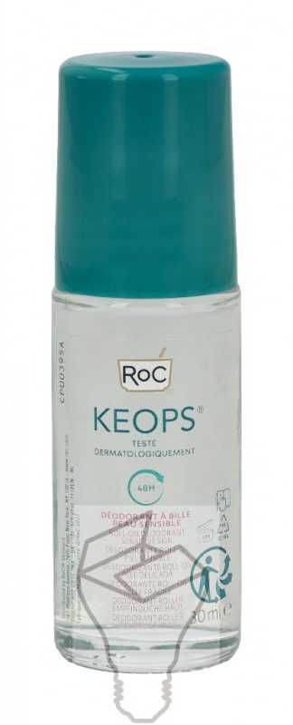 ROC Keops 48H Sensitive Deo Roll-On rutulinis dezodorantas jautriai odai, 30 ml