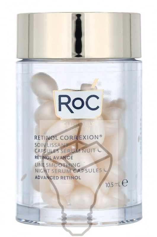ROC Retinol Correxion Line Smoothing Night Serum glotninančios naktinės veido serumo kapsulės, 10.5 ml