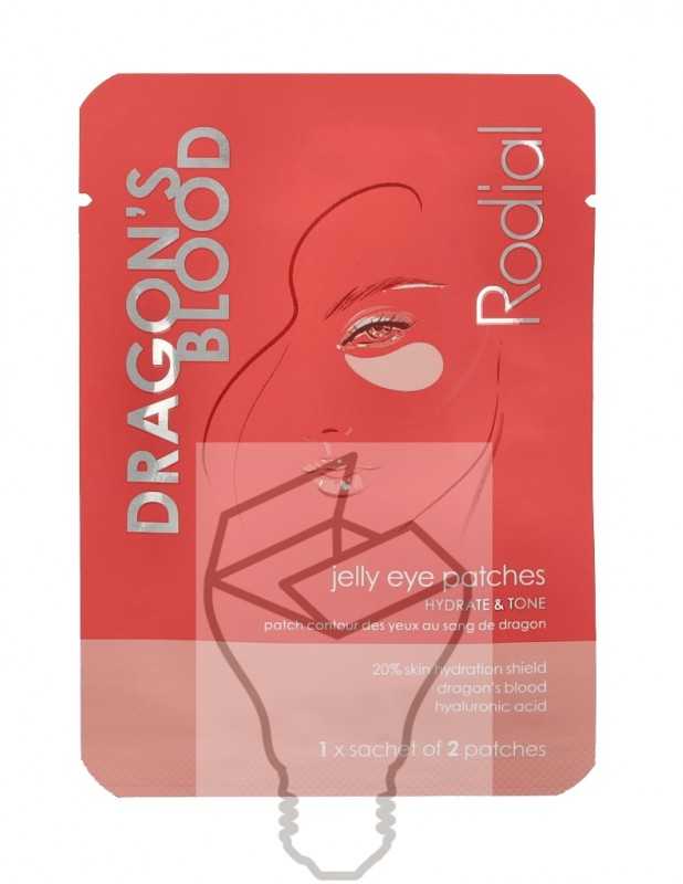 Rodial Dragon's Blood Jelly Eye Patche Set drėkinanti gelinė paakių kaukė, 4 x 3 g