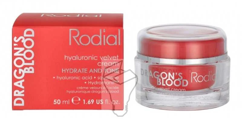 Rodial Dragon's Blood Velvet Kreminis drėkinantis veido kremas normaliai/sausai odai, 50 ml