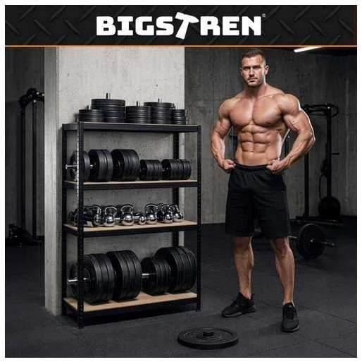 Bigstren Lentyna sandėlis - juoda 150x75x30 Bigstreen