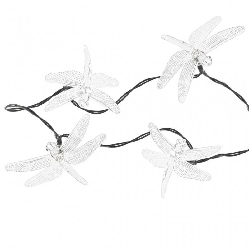 Saulės Dragonfly sodo žibintai 6,5 m 30LED multicolour