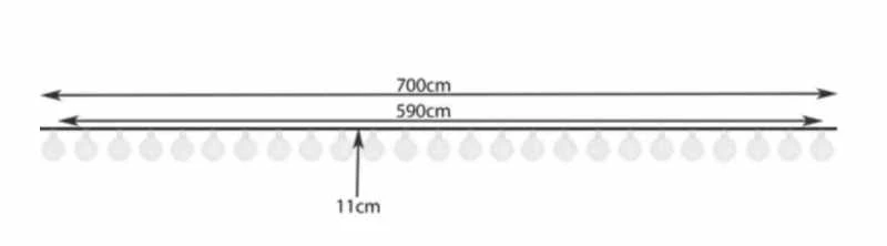 Solar garland 7m 2V IP44 Gardlov 23865