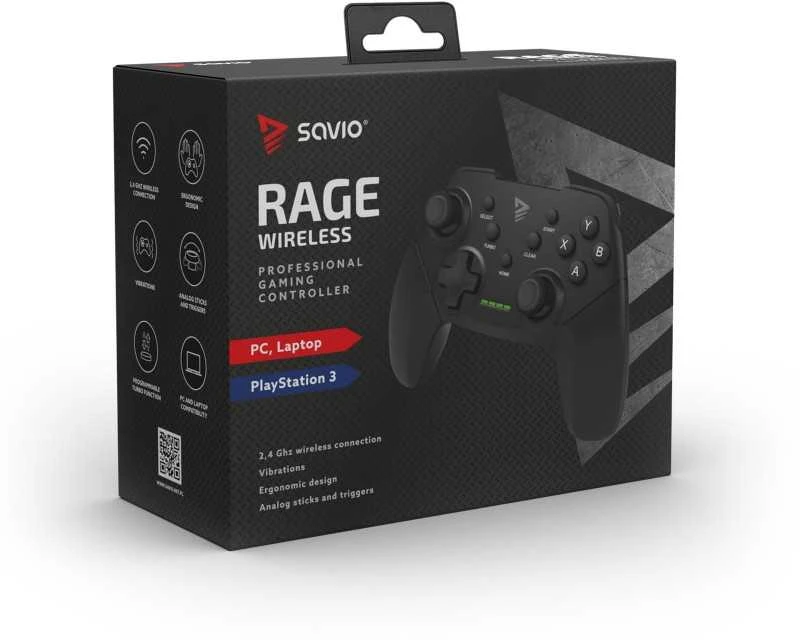 Savio RAGE Wireless belaidis kompiuterinių žaidimų pultas