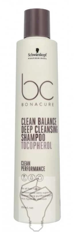 Giliai valantis šampūnas Schwarzkopf Bonacure Clean Balance Deep Cleansing Šampūnas Tocopherol 250ml