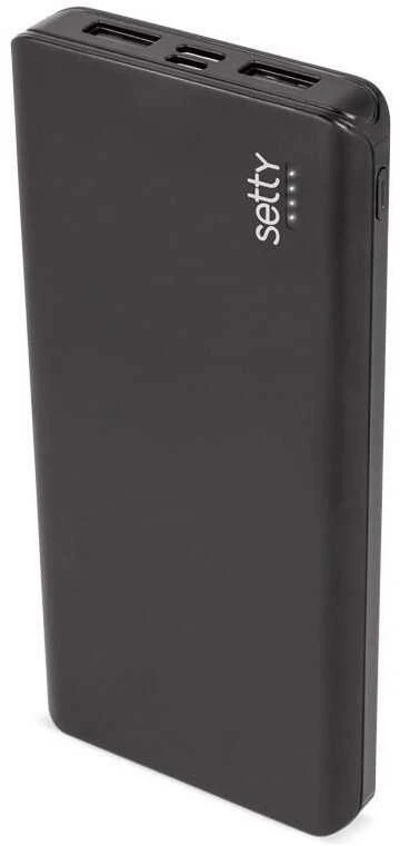Setty išorinė baterija 10000 mAh SPB-10 juoda