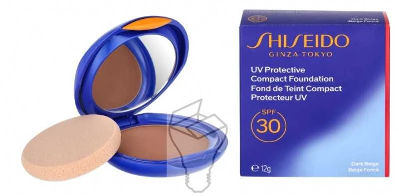 Shiseido Uv Protective Maquillaje Solar Compacto Recargable Spf30 Dark rusvai gelsvas, 12 g
