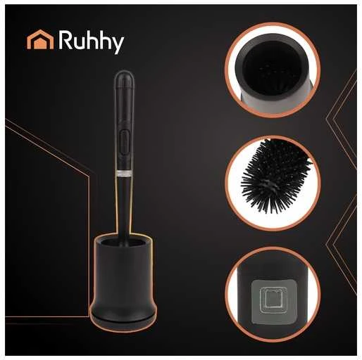 Silicone bathroom brush juodas Ruhhy 25882