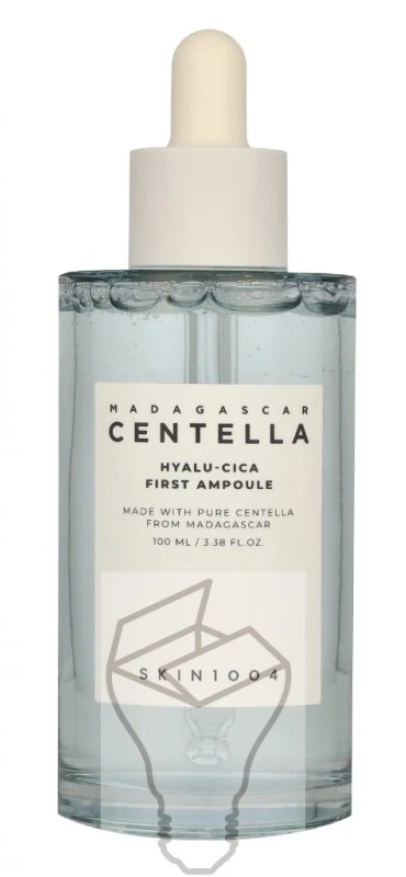 SKIN1004 Madagascar Hyalu-Cica First Ampoule Drėkinanti veido ampulė su centele ir hialurono rūgštimi, 100 ml