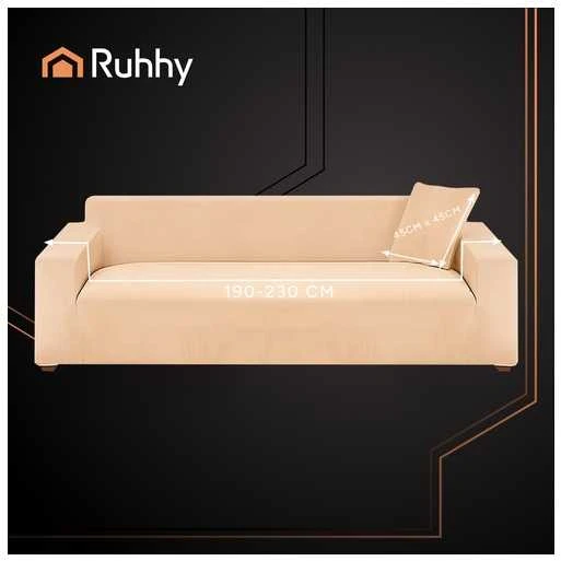 Ruhhy 26184 smėlio spalvos sofos užvalkalas 190-230cm