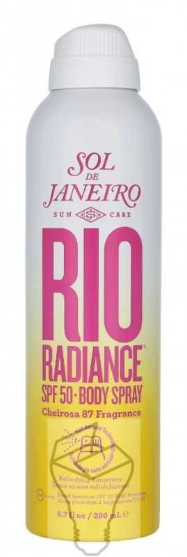 Sol De Janeiro Rio Radiance Body Purškiklis SPF 50 apsauginis kūno purškiklis nuo saulės, 200 ml