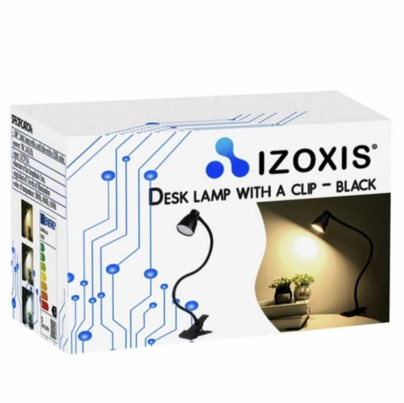 USB Stalinis šviestuvas su laikikliu - juodas Izoxis