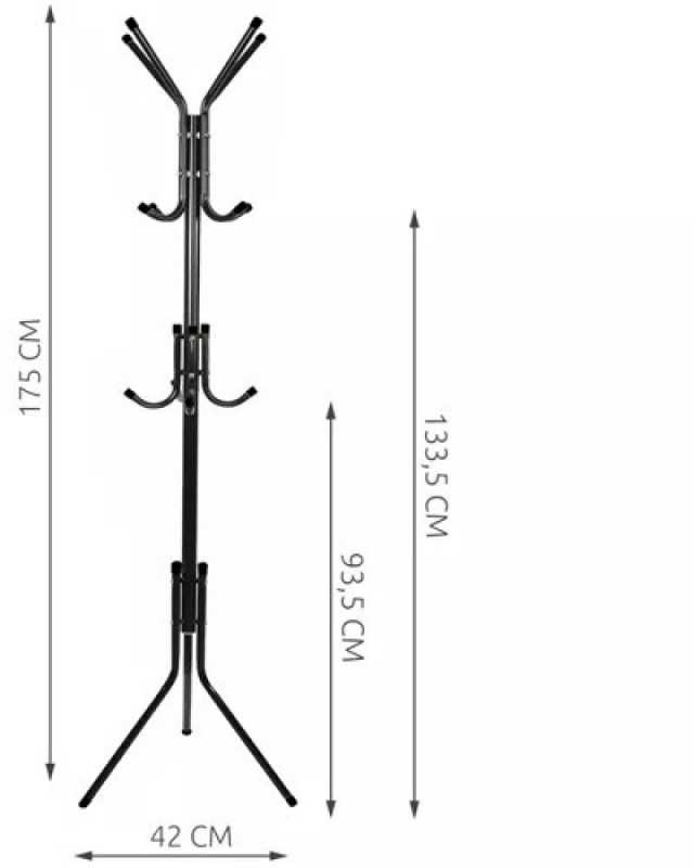 Stovima pakaba 170cm - juoda Ruhhy 23815