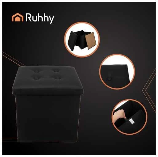 Folding pouffe juodas Ruhhy 25779