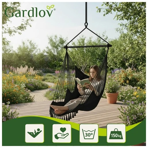Sūpynės - pakabinamos kėdės 210 cm juodas Gardlov