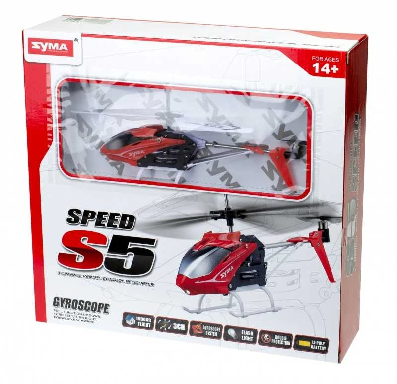 SYMA S5 RC sraigtasparnis 3CH raudonas
