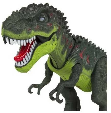 Ikonka T-REX elektroniniai dinozauro pasivaikščiojimai riaumoja žaliai