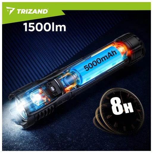 Taktinis žibintuvėlis 1500lm Trizand 26949