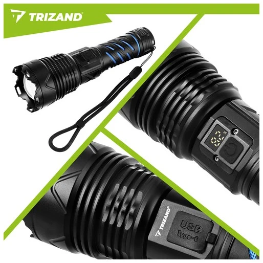 Taktinis žibintuvėlis 1500lm Trizand 26949