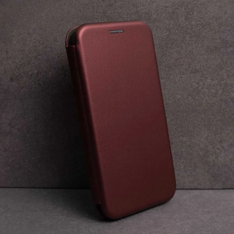 Telforceone Telefono dėklas knygelė Smart Diva, skirtas iPhone 16 Plus 6,7 bordo spalvos