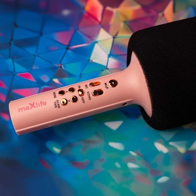 Maxlife „Bluetooth“ mikrofonas su garsiakalbiu MXBM-600, rožinis