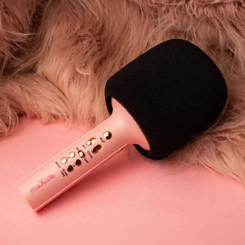 Maxlife „Bluetooth“ mikrofonas su garsiakalbiu MXBM-600, rožinis