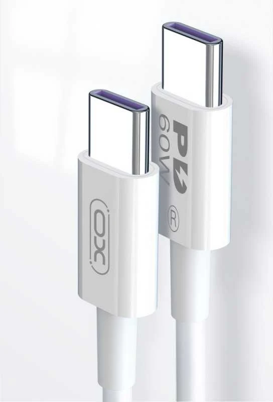 XO laidas NB-Q190B PD USB-C – USB-C 2,0m 60W baltas