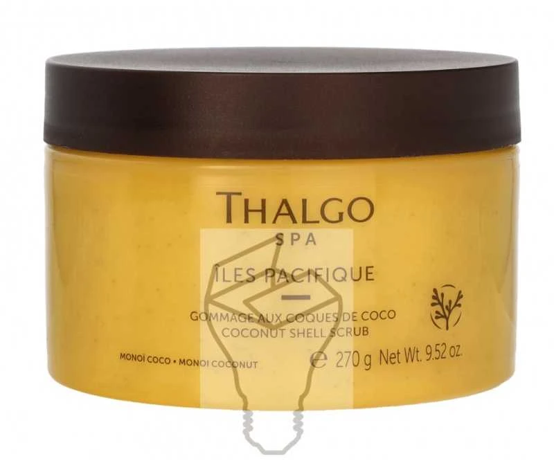 Thalgo Iles Pacifique Coconut Shell Scrub kūno šveitiklis su kokoso kevalais ir jūros druska, 270 g