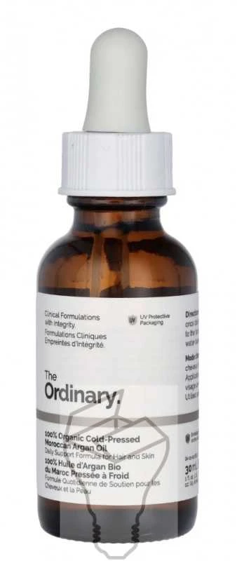 The Ordinary 100% Organic Moroccan Argan Oil 100% tyras, šalto spaudimo Maroko argano aliejus, 30 ml