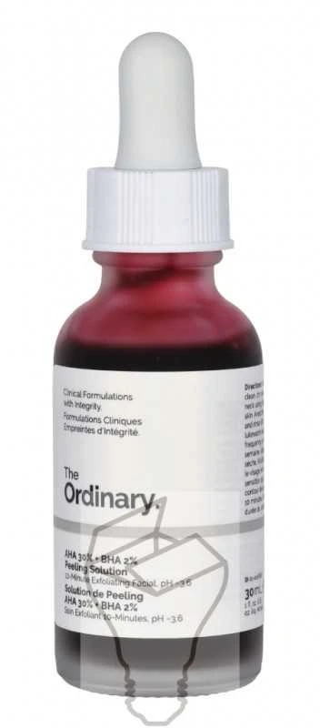 The Ordinary AHA 30% + BHA 2% Peeling Solution šveičiamasis tirpalas veidui, 30 ml