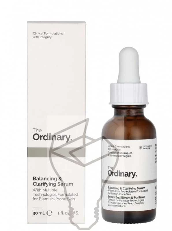 The Ordinary Balancing & Gaivinantis Serum skaistinantis serumas į dėmes linkusiai veido odai, 30 ml