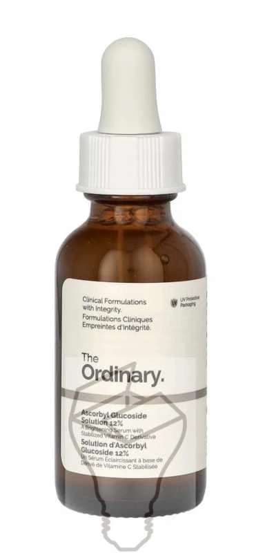 The Ordinary Ascorbyl Glucoside Solution 12% šviesinantis veido serumas, 30 ml