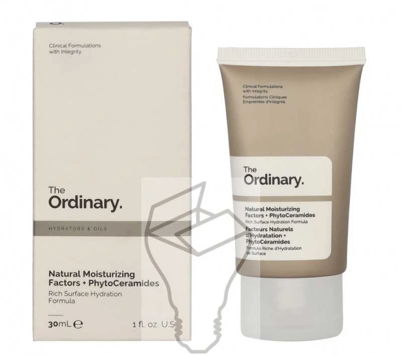 The Ordinary Natural Moisturizing Factors + PhytoCeramides maitinantis ir drėkinantis veido kremas sausai odai, 30 ml