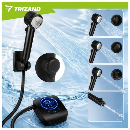 „Trizand“ 8000 mAh baterijos maitinamas kelioninis dušas