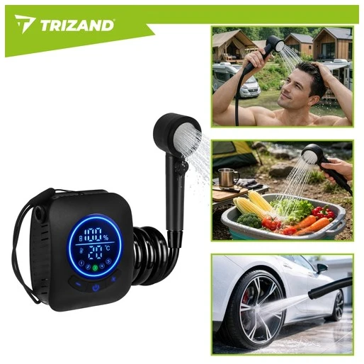 „Trizand“ 8000 mAh baterijos maitinamas kelioninis dušas