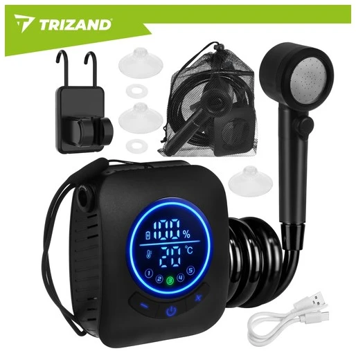 „Trizand“ 8000 mAh baterijos maitinamas kelioninis dušas