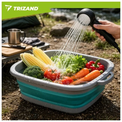 „Trizand“ 8000 mAh baterijos maitinamas kelioninis dušas