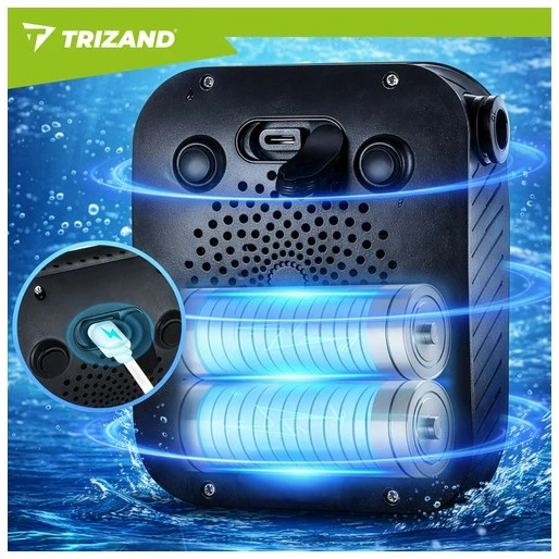 „Trizand“ 8000 mAh baterijos maitinamas kelioninis dušas