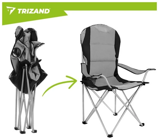 Trizand Juodas ir pilka žvejybos kėdė