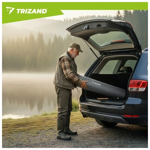 Trizand Juodas ir pilka žvejybos kėdė