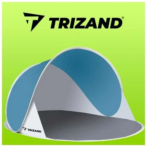 Trizand Paplūdimio palapinė 145x100x70cm - turkis - pilka