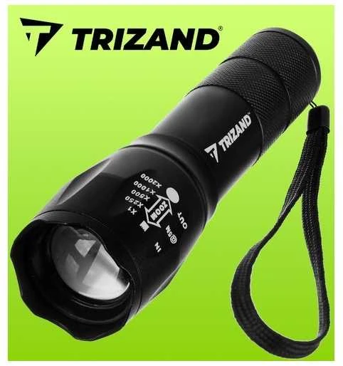 Trizand T6 Taktinis LED žibintuvėlis įkraunamas USB