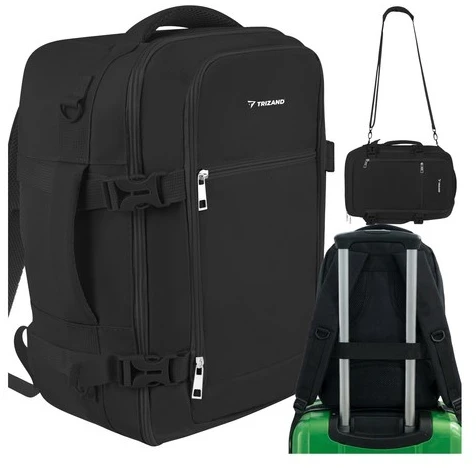 Trizand juodas 40x25x20cm hiking backpack