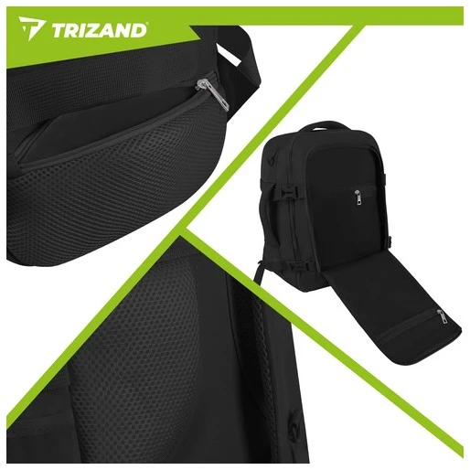 Plecak Trizand juodas 40x25x20cm hiking backpack