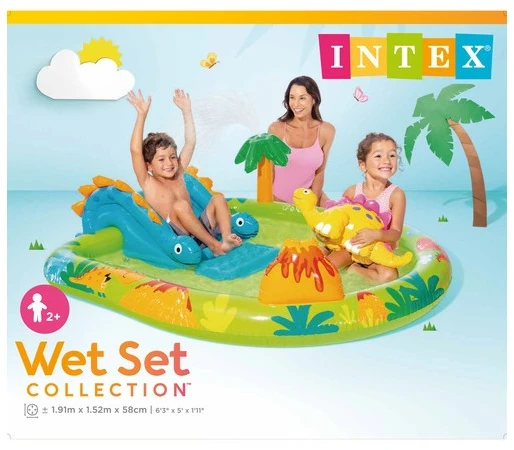 Pripučiamas baseinas (žaidimų aikštelė) INTEX Little Dino Play Center (1.91m x 1.52m x 0.58m)