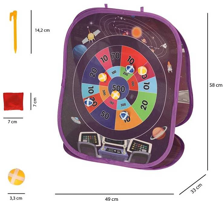 Ikonka Velcro taikinio metimo žaidimas dvipusis smiginio kamuoliukų maišeliai 21el.