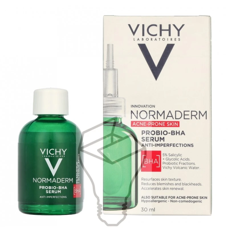 Vichy Normaderm Probio-BHA Serumas serumas aknės pažeistai odai, 30 ml