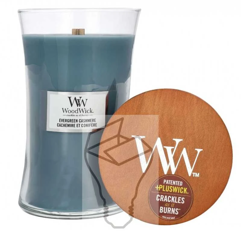 WoodWick Aromatinė žvakė (Evergreen Cashmere), 609,5 g
